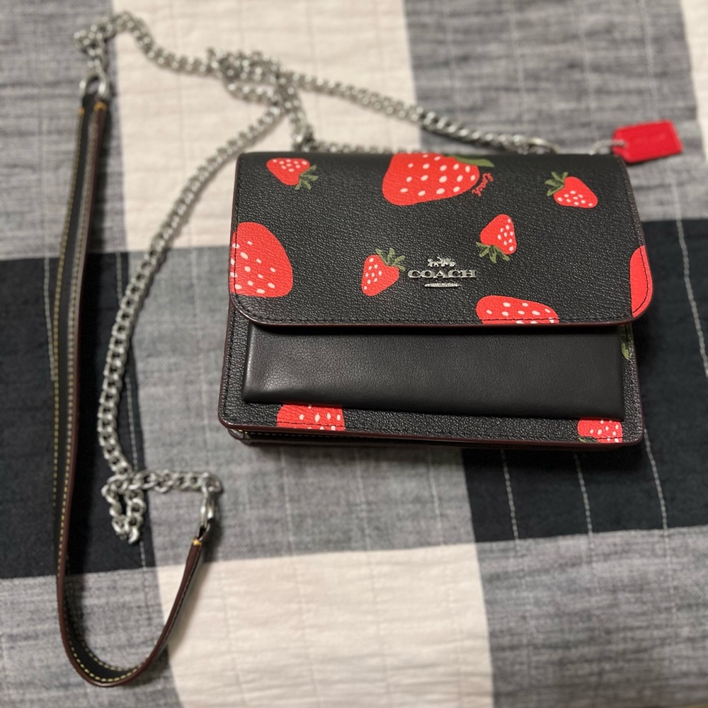 Coach Mini Klare crossbody with Wild Strawberry print